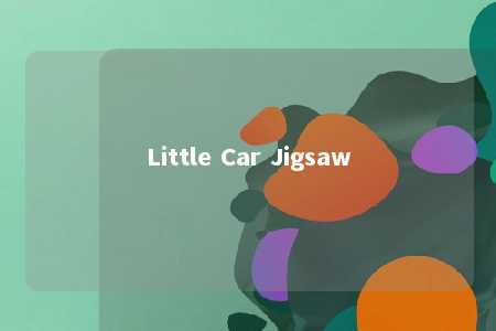 Little Car Jigsaw