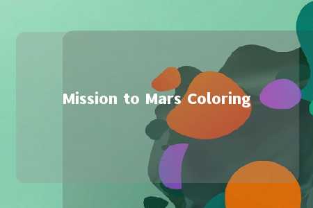 Mission to Mars Coloring